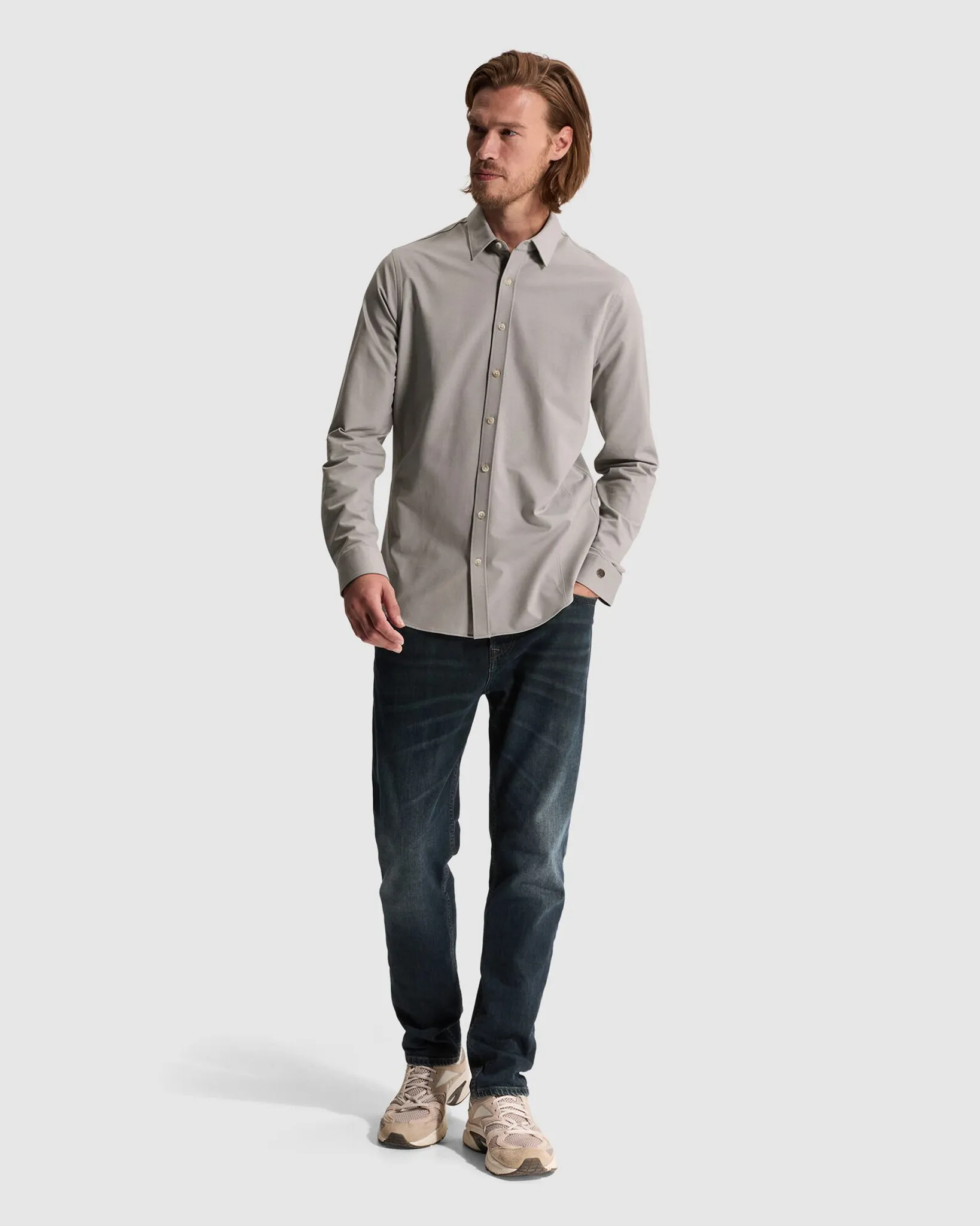 Cast Iron Casual overhemd Grijs 113633-001-L