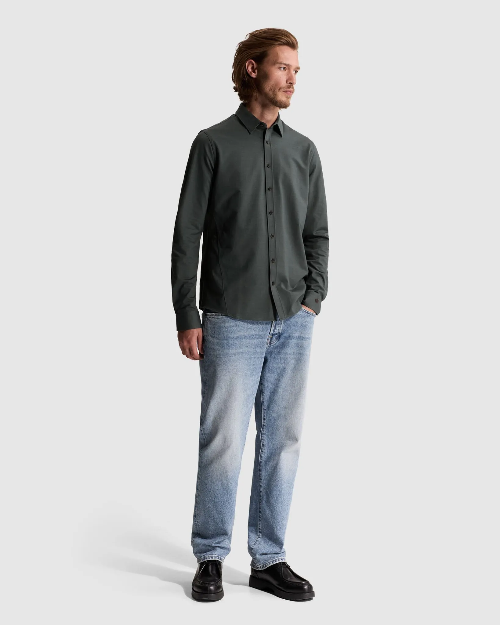 Cast Iron Casual overhemd Antraciet 113634-001-L