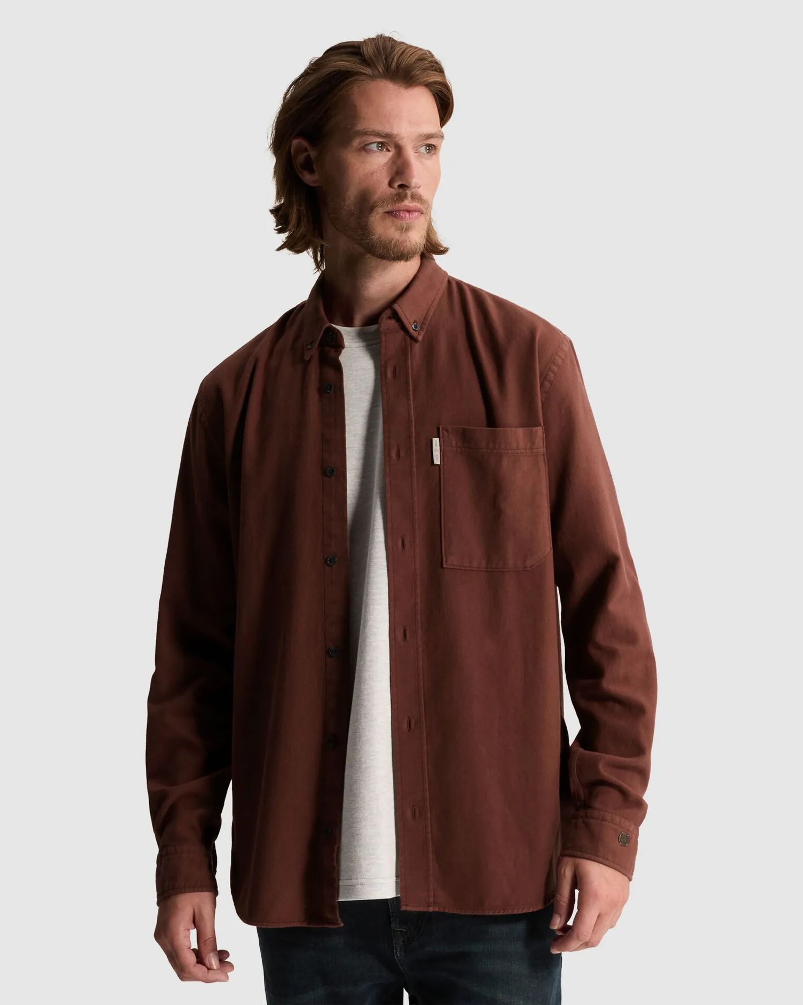 Cast Iron Casual overhemd Bruin 113635-001-L