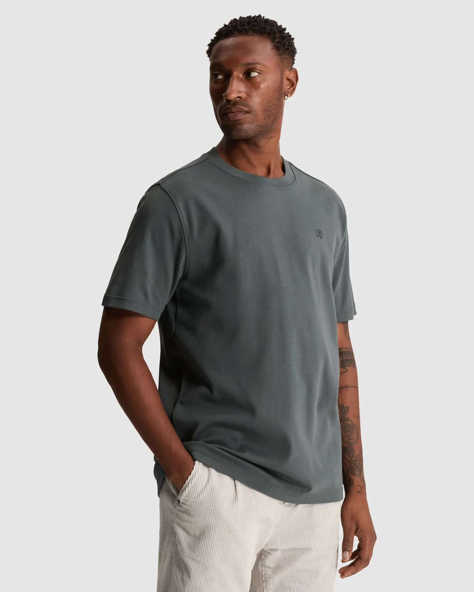 Cast Iron T-shirt Antraciet 113651-001-L