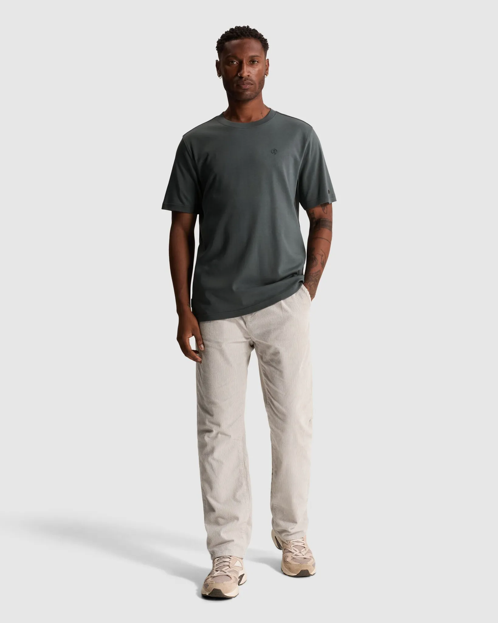 Cast Iron T-shirt Antraciet 113651-001-L