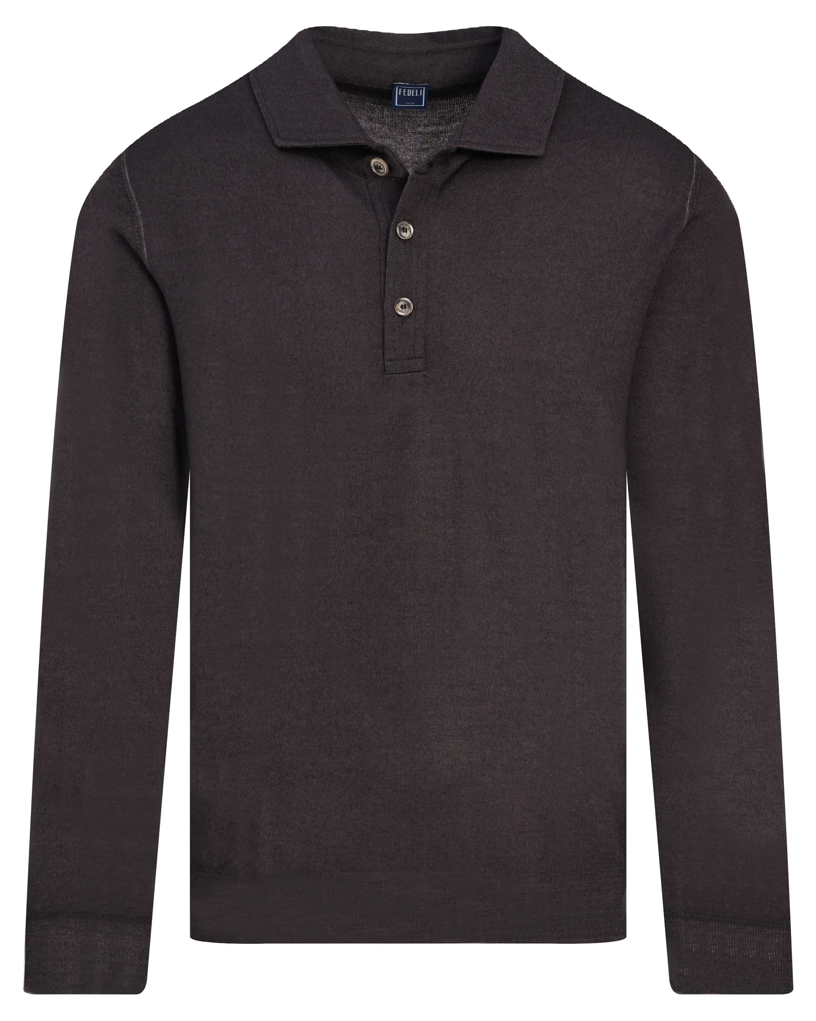 Fedeli Polo Lange mouw Bruin 113823-001-52