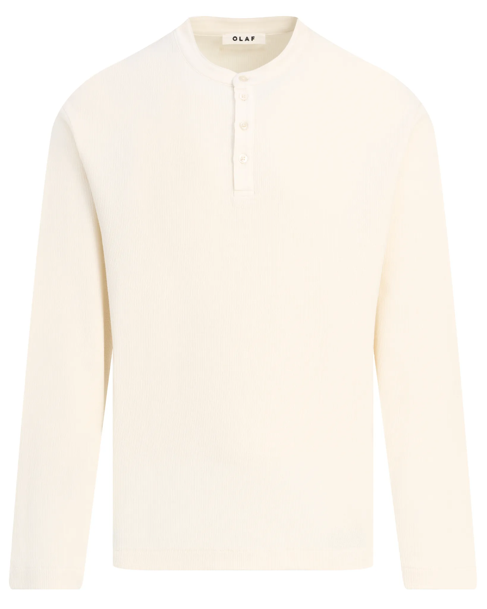 OLAF Waffle Henley T-shirt Off white 113931-001-L
