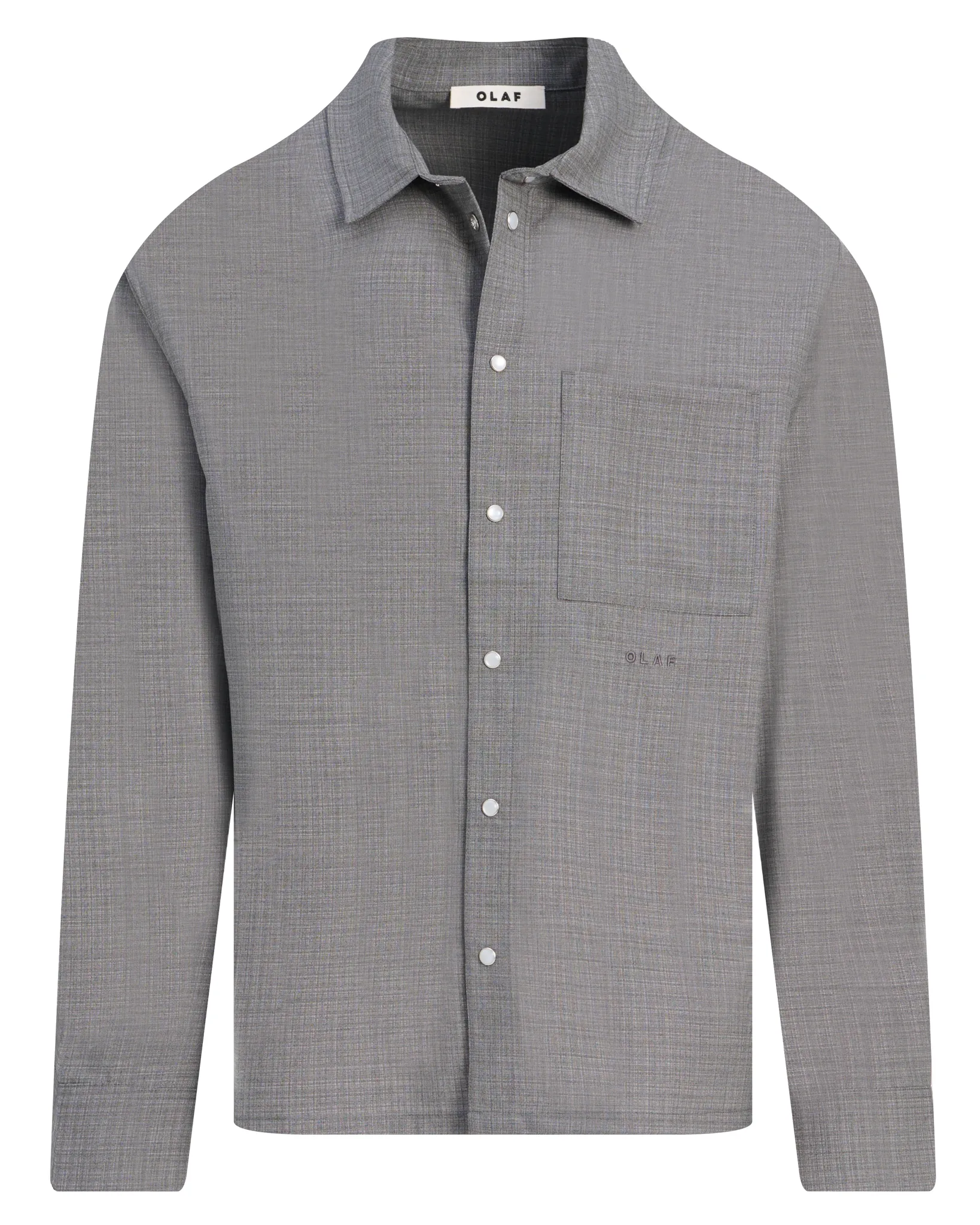 OLAF Wool Boxy Overhemd Grijs 113935-001-L