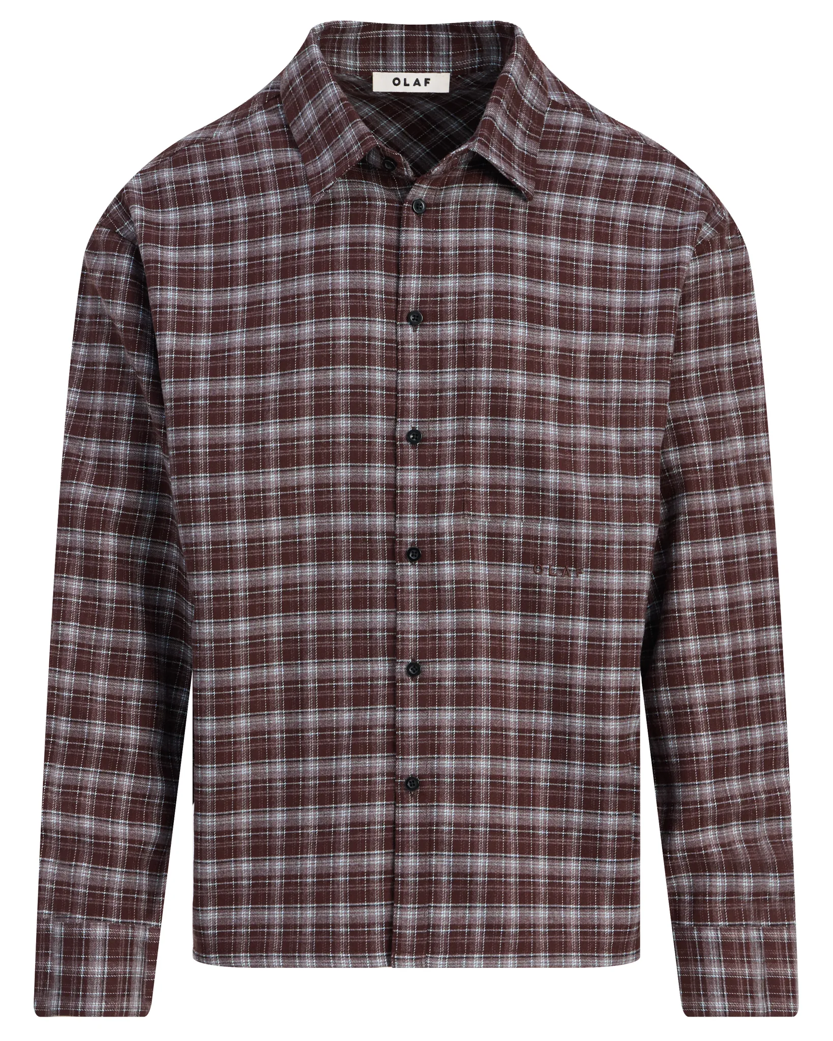 OLAF Flannel Boxy Overhemd Bruin ruit 113936-001-L