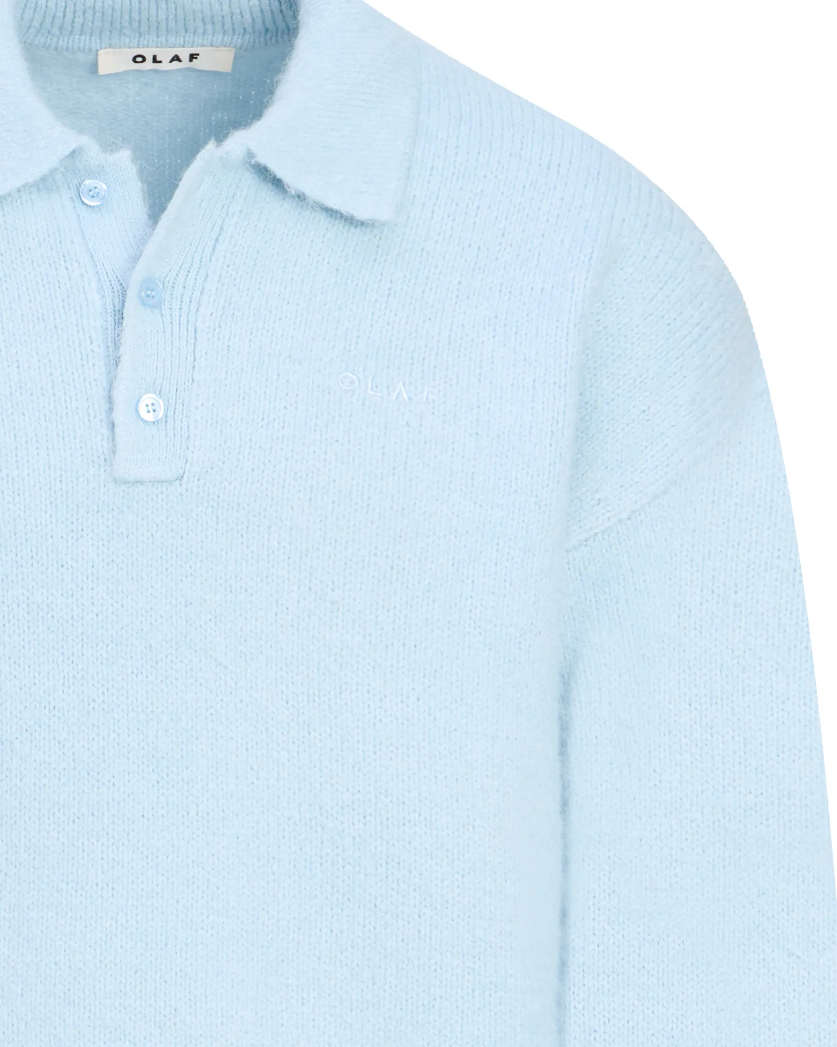 OLAF Oversized Knitted Polo Blauw 113946-001-L