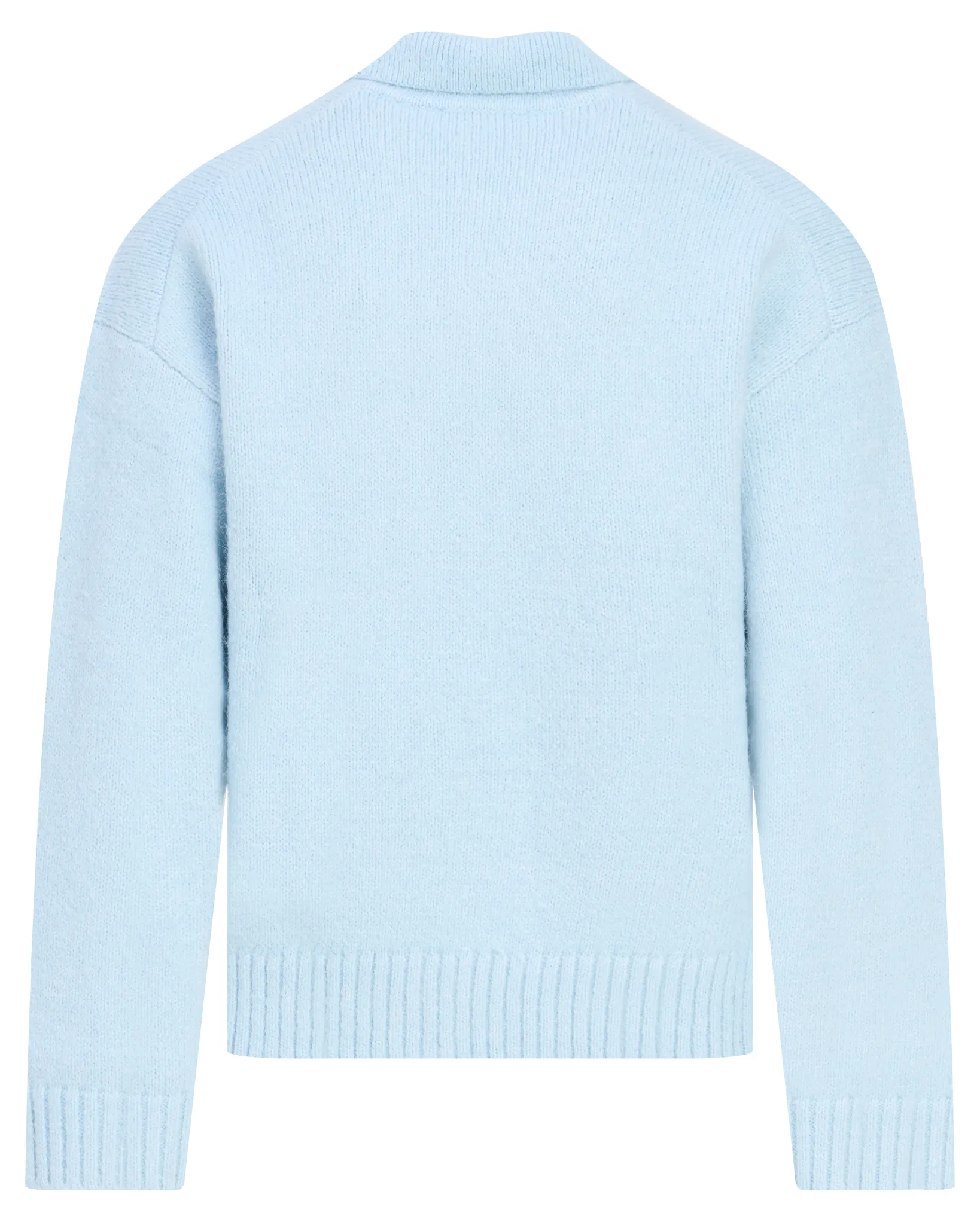 OLAF Oversized Knitted Polo Blauw 113946-001-L