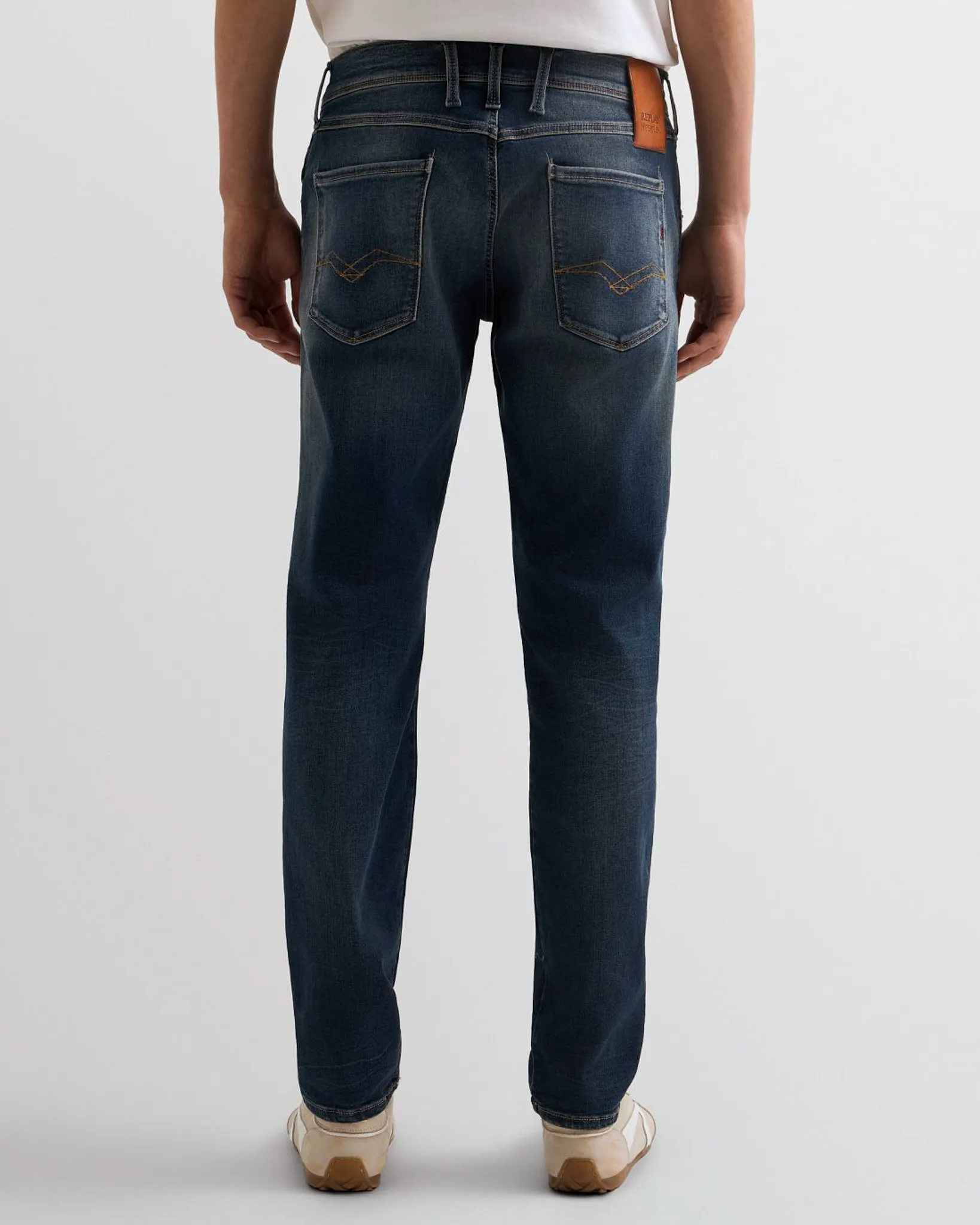 Replay Anbass Hyperflex Jeans Blauw 114088-001-28/32