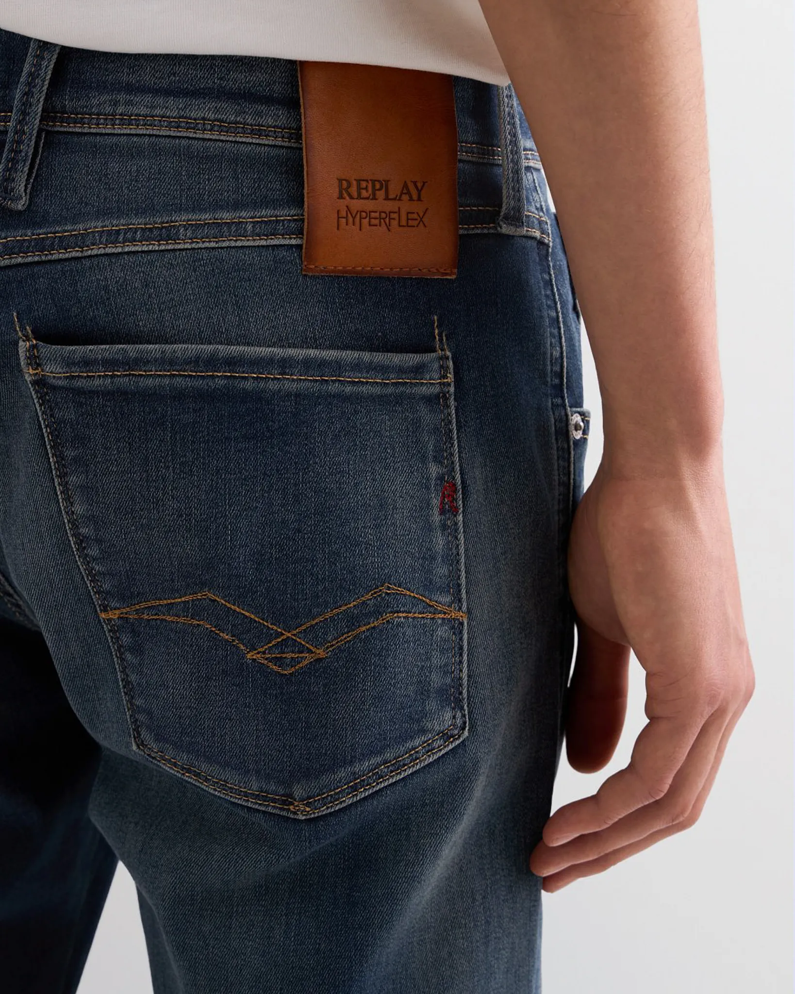 Replay Anbass Hyperflex Jeans Blauw 114088-001-28/32