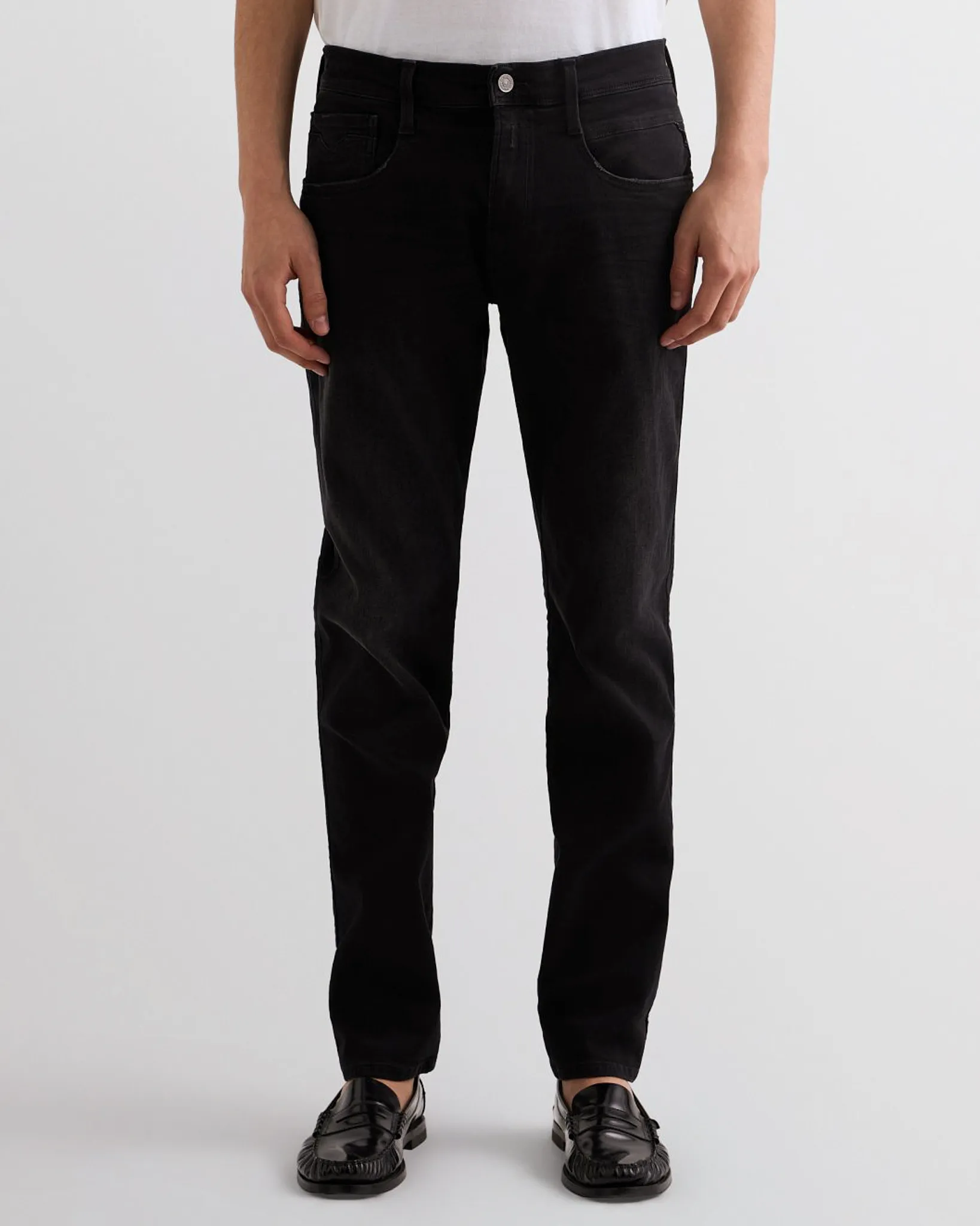 Replay Anbass Hyperflex Jeans Zwart 114101-001-32/32