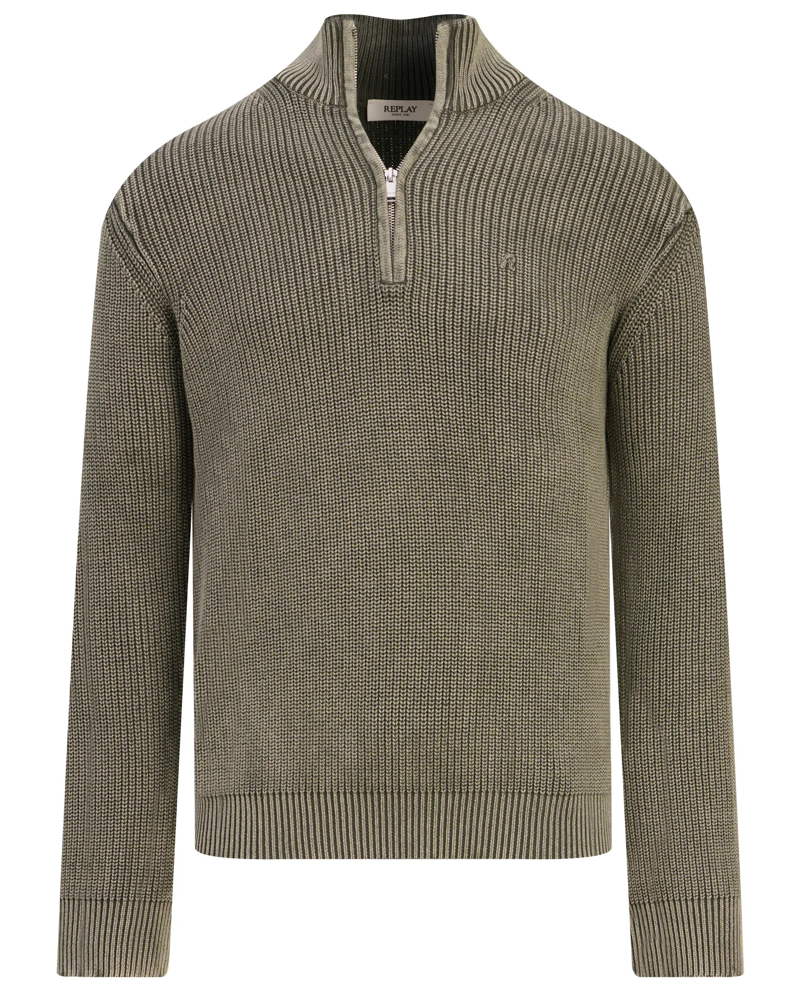 Replay Trui ronde hals Army green 114114-001-L