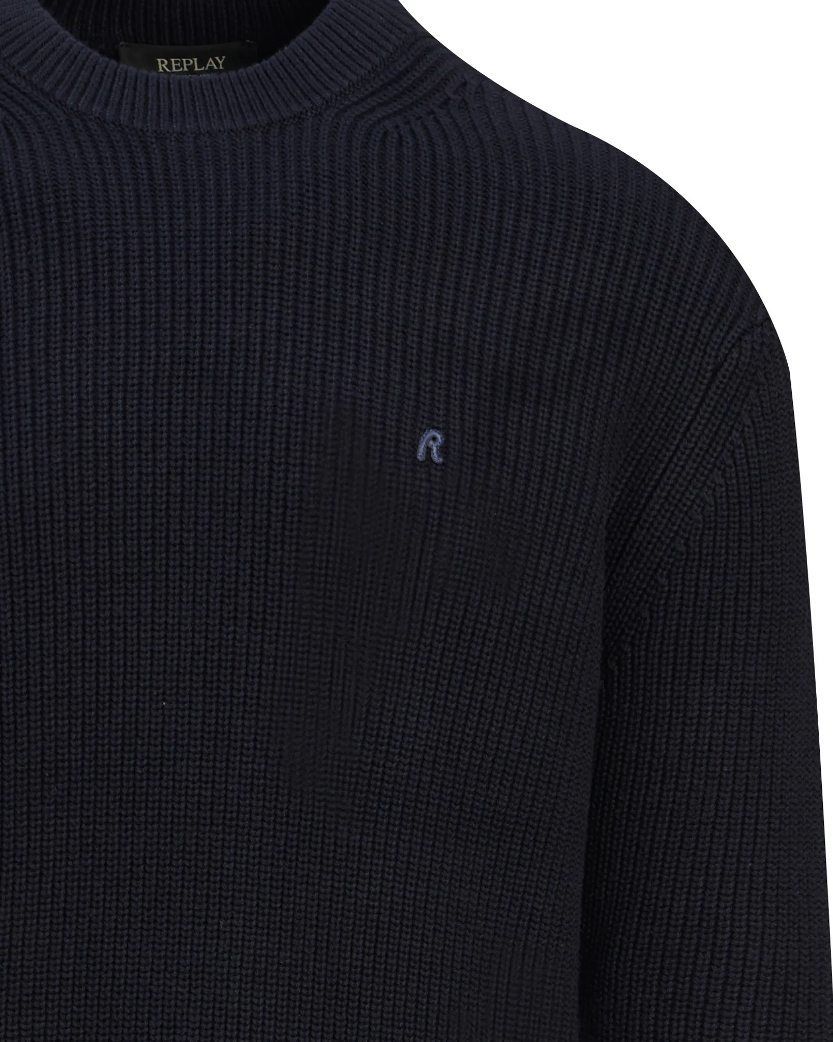 Replay Trui ronde hals Donker blauw 114117-001-L