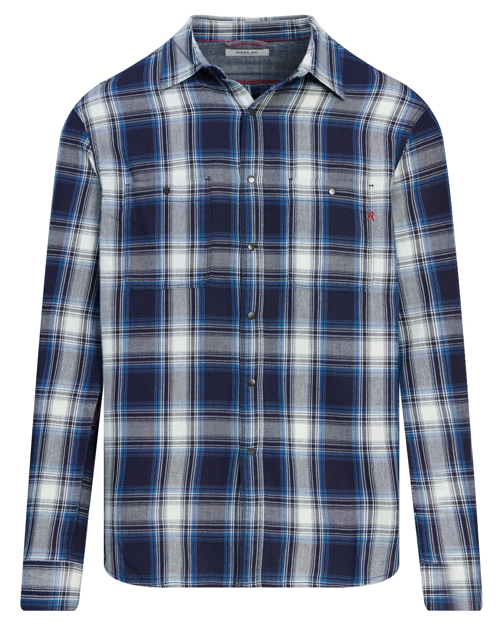 Replay Casual Overhemd Blauw 114182-001-L