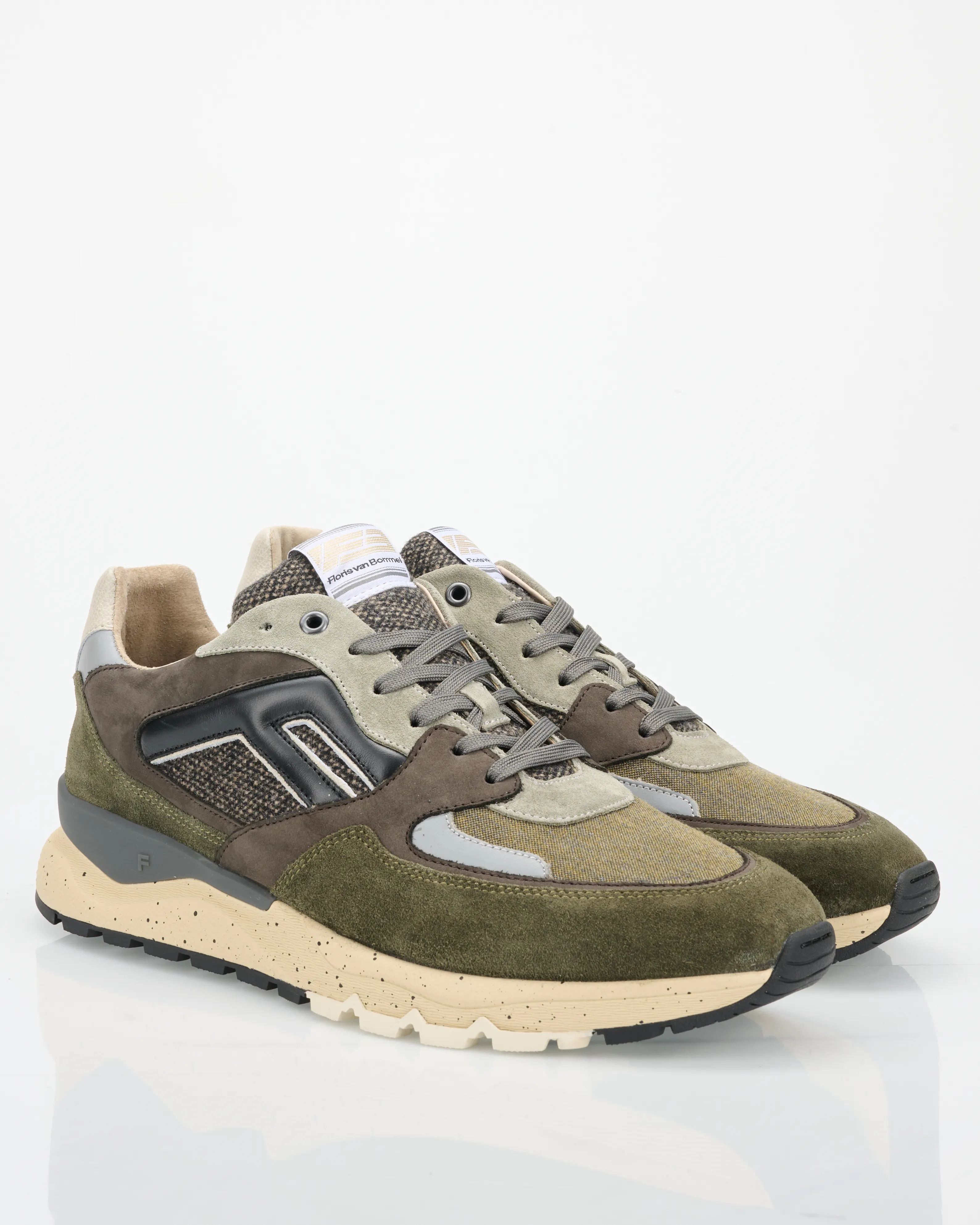 Floris van Bommel Sneakers De Treener Donker bruin 114424-001-10