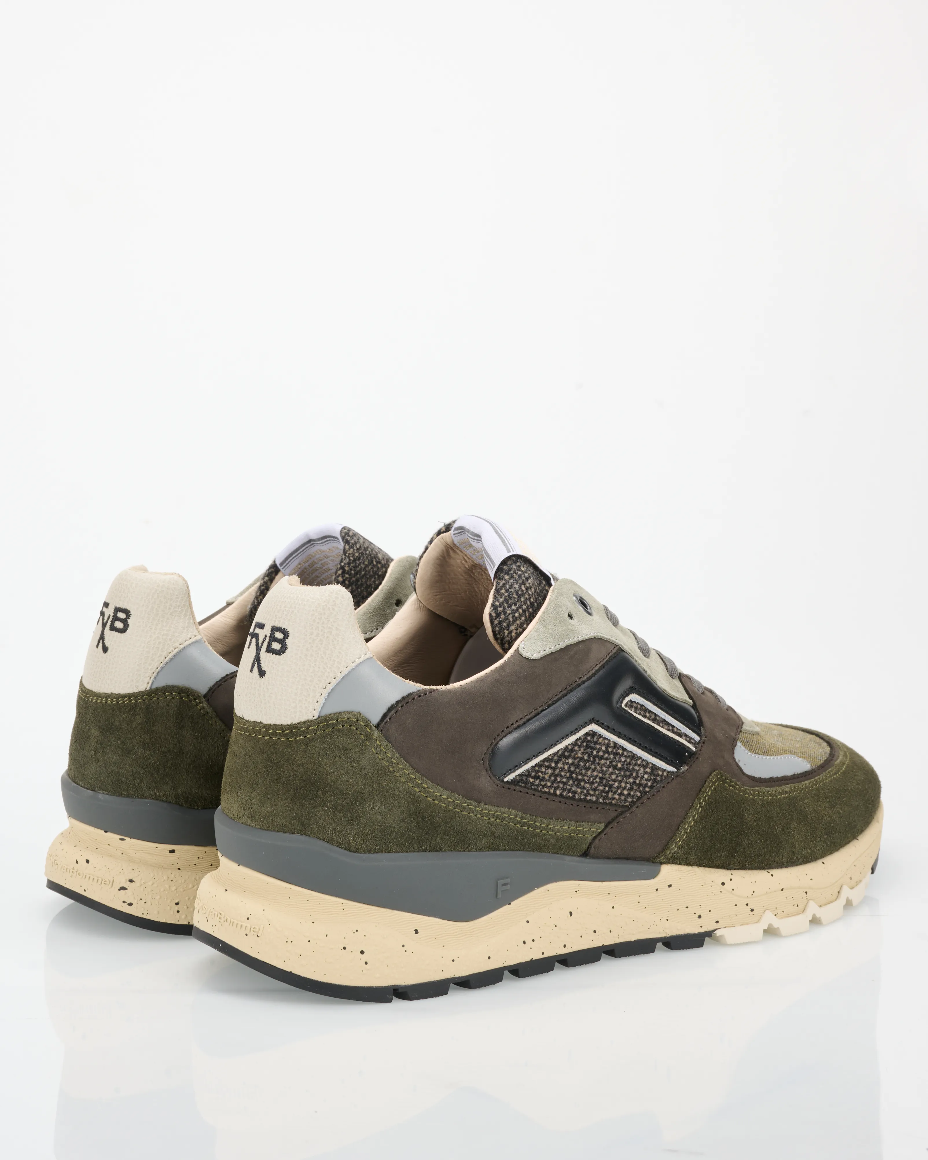 Floris van Bommel Sneakers De Treener Donker bruin 114424-001-10