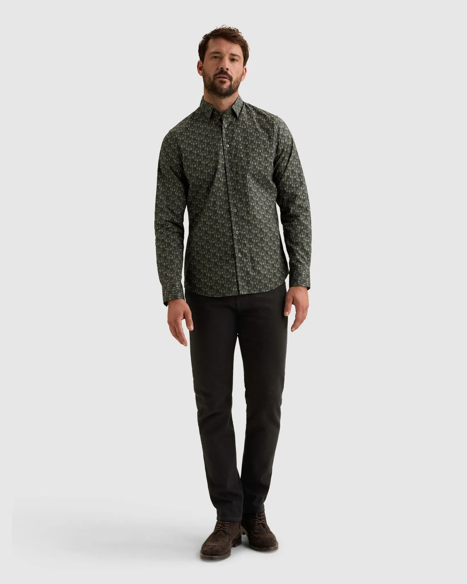 Vanguard Casual Overhemd Groen 115239-001-L