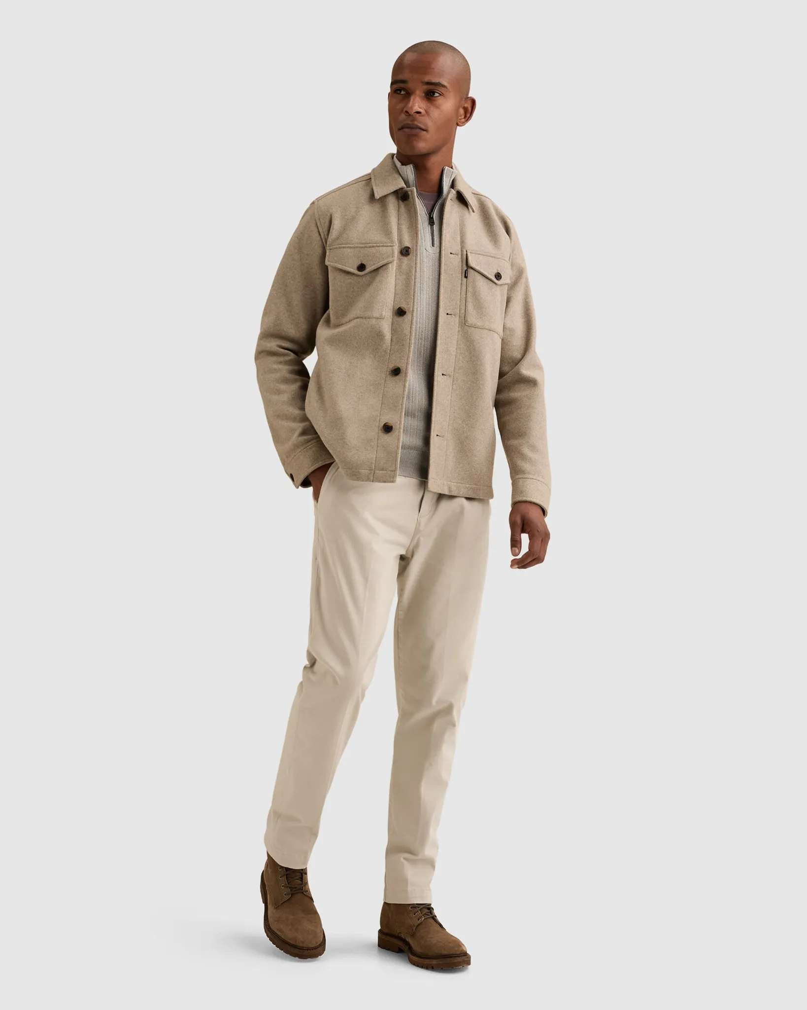 Vanguard Casual Overhemd Sand 115240-001-L