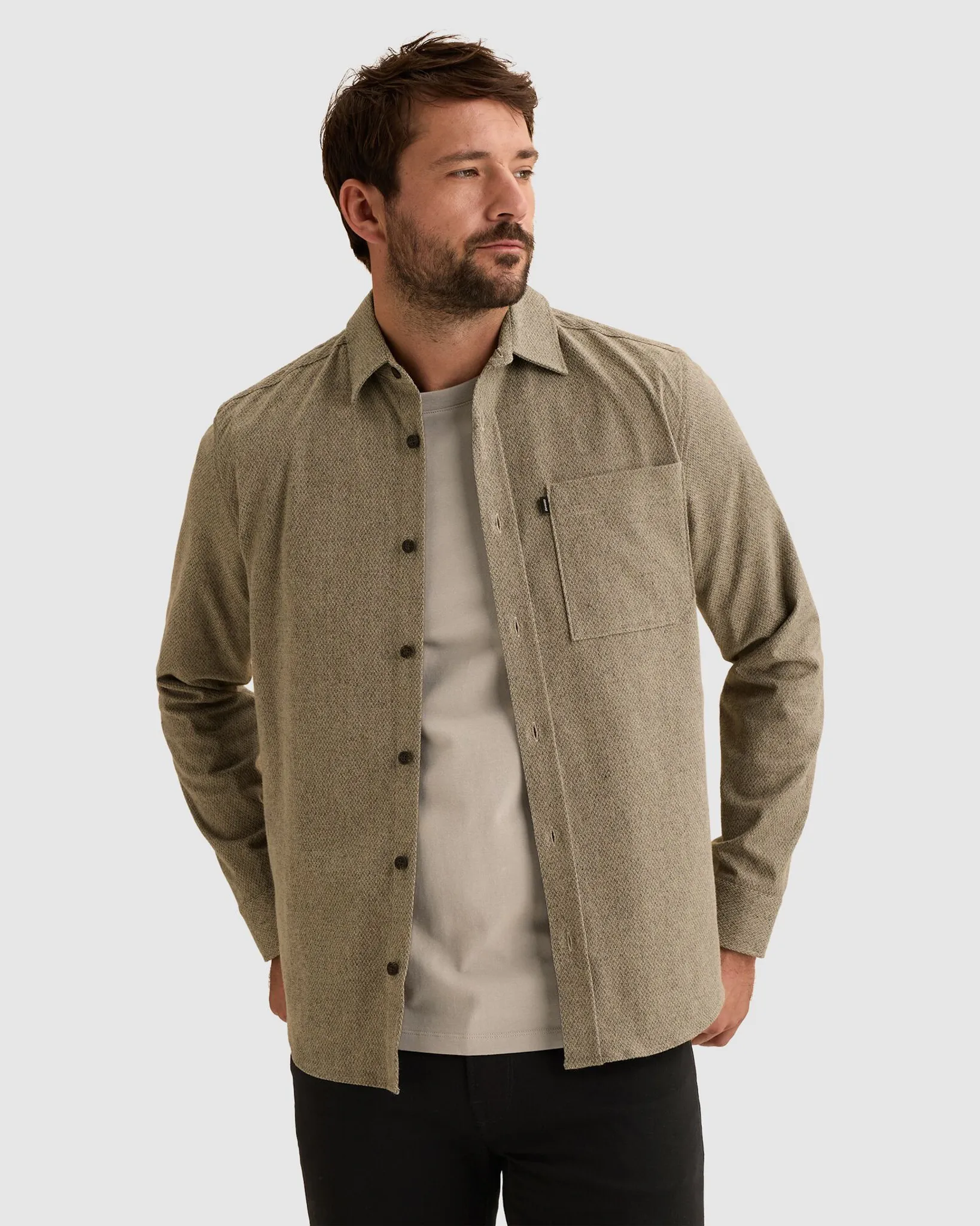 Vanguard Casual Overhemd Beige 115253-001-L