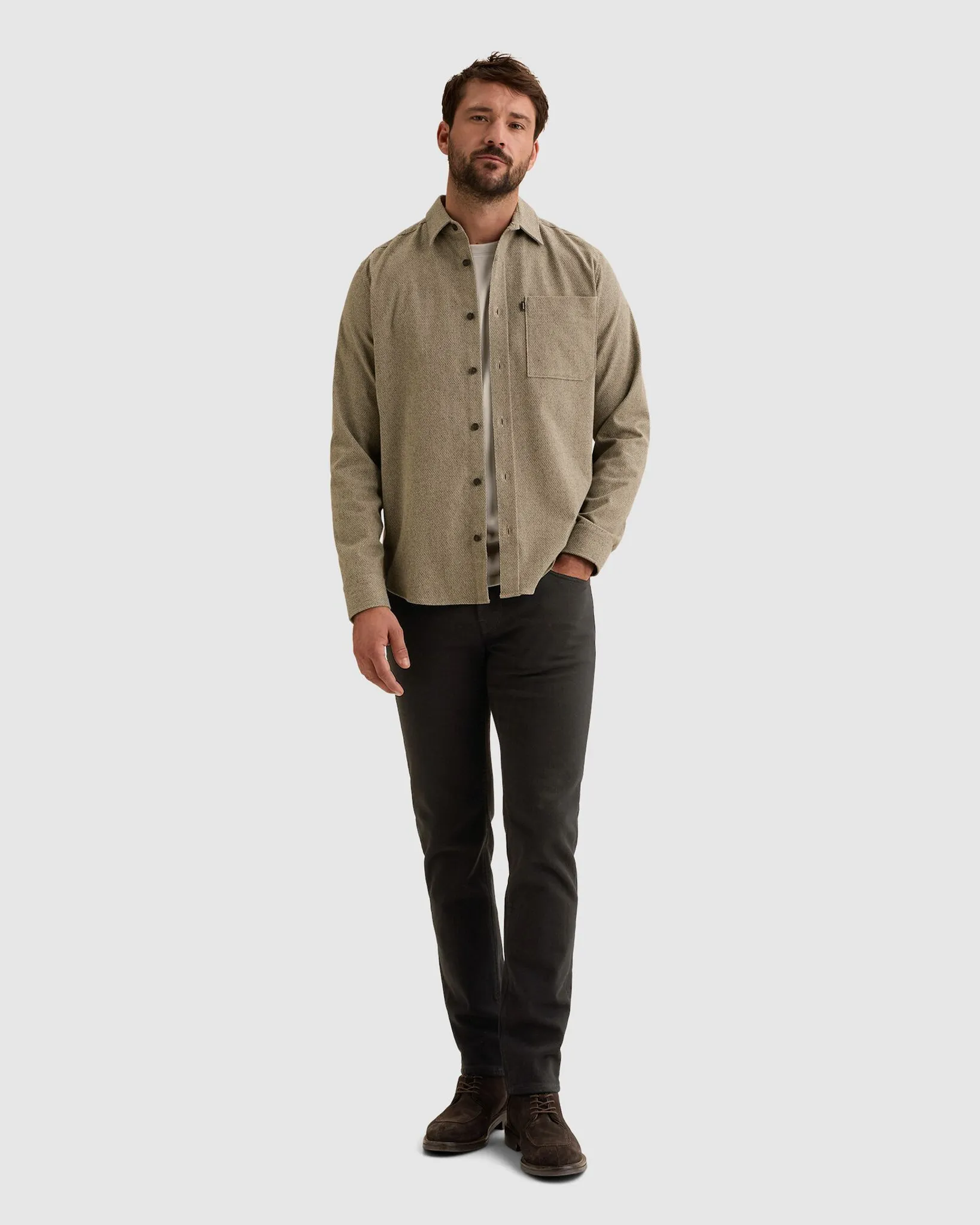 Vanguard Casual Overhemd Beige 115253-001-L