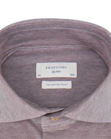 Profuomo Sky Blue Knitted Overhemd LM