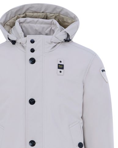 Blauer Parka