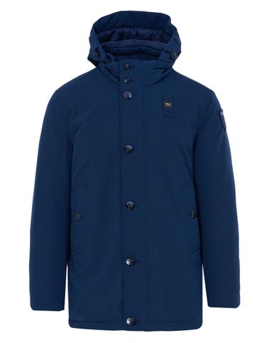 Blauer Parka