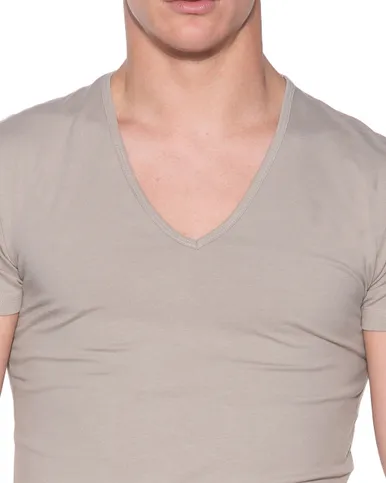 Slater Stretch T-shirt Diepe V-hals 2-pack