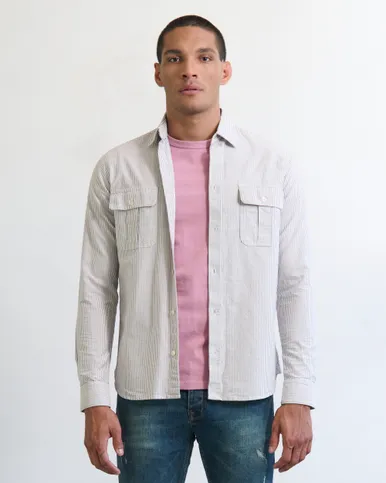 J.C. RAGS Ruster Casual Overhemd LM