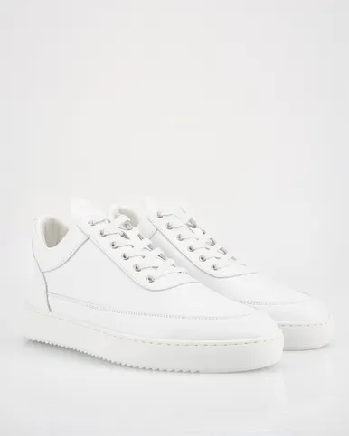 Filling Pieces Low Top Nappa All White Sneakers