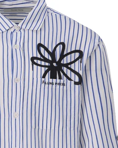 Filling Pieces Flowers Casual Shirt LS