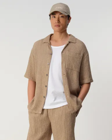 J.C. RAGS Duncan Waffle Casual Overhemd